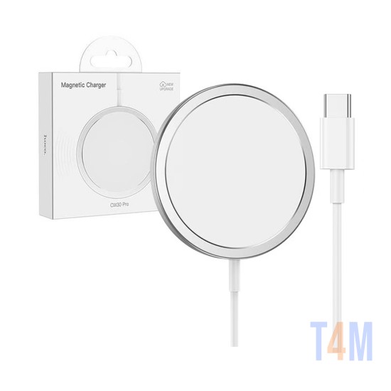 Hoco Magnetic Wireless Fast Charger CW30 Pro Original Series Silver